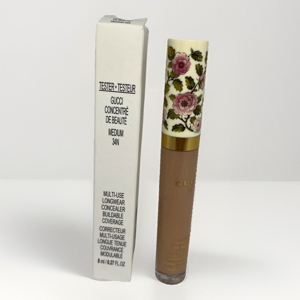 Gucci Multi-Use Longwear Concealer Buildable Coverage MEDIUM 34N .27oz Tester